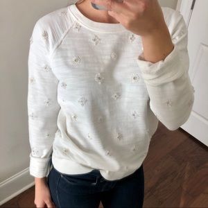 White J.crew crewneck sweater